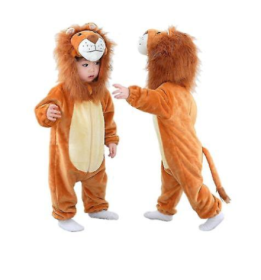 Toddler Lion Costume Kids Cute Hooded One Piece Animal Costume
