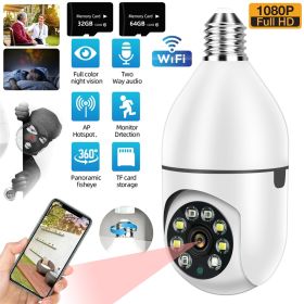 Pet camera E27 Surveillance Camera LED Light Bulb Socket 360Â° 2.4G WiFi Security Protection 1080P Spotlight Automatic Human Tracking