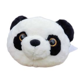 Black White Panda Head Stuffed Toy Children Crossbody Bag Plush Snacks Travel Decor Bag