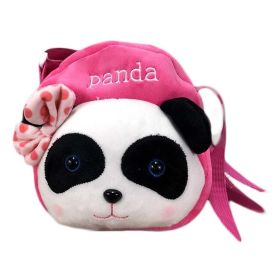Pink Panda Kids Backpack Cute Plush Crossbody Bag Snack Bag Go Out Decor Small Bag