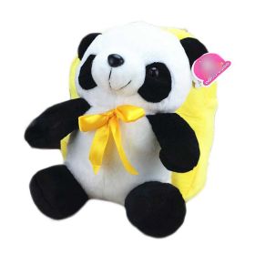 Yellow Cute Plush Panda Kids Shoulder Bag Travel Snacks Backpack Small School Bag