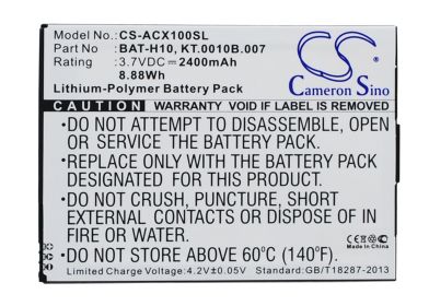 2400mAh Battery - CS-ACX100SL / Li-Polymer / Volts: 3.7