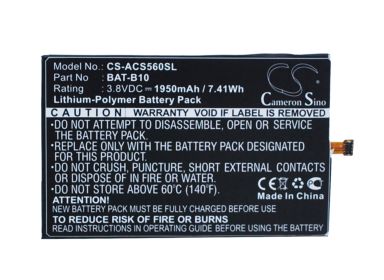 1950mAh Battery - CS-ACS560SL / Li-Polymer / Volts: 3.8