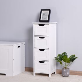 Elegant White Storage Cabinet with 4 Drawers - Organize and Beautify Your Home!