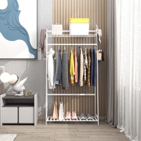Versatile Freestanding Clothes Rack with Shelves - Organize Your Space with Style!