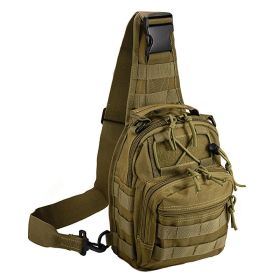 Tactical Chest Bag Backpack Military Sling Shoulder Fanny Pack Cross Body Pouch (Style: Backpack, Color: Khaki)