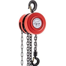 Hand Chain Hoist Chain Block W/Industrial-Grade Steel Construction for Lifting Good In Transport & Workshop (Capacity & Chain Length: 2 T / 2 M, Color: Red)