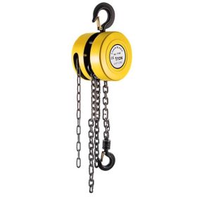 Hand Chain Hoist Chain Block W/Industrial-Grade Steel Construction for Lifting Good In Transport & Workshop (Capacity & Chain Length: 1 T / 4.5 M, Color: Yellow)